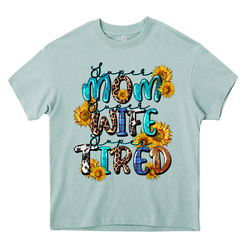 Super Mom Super Wife Super Tired Heavy Core Tee by CowGirlArtShop | Teevron