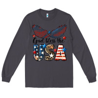Smoke Western God Bless The USA 4th of July Long Sleeve Tee - LillyAllenDesigns