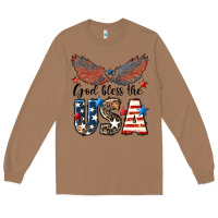 Toasted Coconut Western God Bless The USA 4th of July Long Sleeve Tee - LillyAllenDesigns