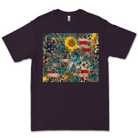 Plum America Flag Leopard Gemstone Sunflower Premium Tee - CowCowDesign