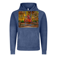 Vintage Denim Farm Life Rooster Vintage Hoodie - CowhideDigitalArt