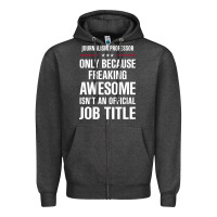 Charcoal Heather gift for freaking awesome journalism professor Zipper Hoodie - DesigneFamous