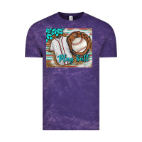 Cloud Purple Baseball Play Ball With Leopard Mousepad Vintage Tee - BundleAndBundleShop