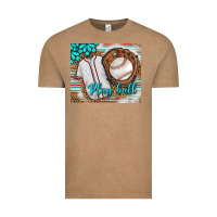 Vintage Coffee Baseball Play Ball With Leopard Mousepad Vintage Tee - BundleAndBundleShop
