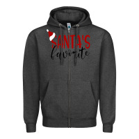Charcoal Heather Santa's Favorite Ho Zipper Hoodie - DesigneFamous