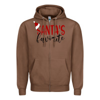 Chestnut Santa's Favorite Ho Zipper Hoodie - DesigneFamous