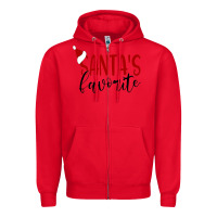 Red Santa's Favorite Ho Zipper Hoodie - DesigneFamous