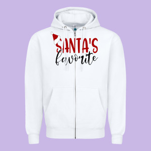 Santa's Favorite Ho Zipper Hoodie Designed By Designefamous