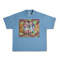 Pebble Blue Easter bunny with floral wreath and leopard Urban Heavy Tee - RanaPortraitStore