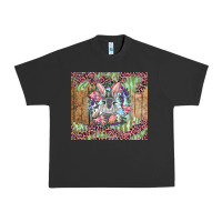 Pigment Black Easter bunny with floral wreath and leopard Urban Heavy Tee - RanaPortraitStore