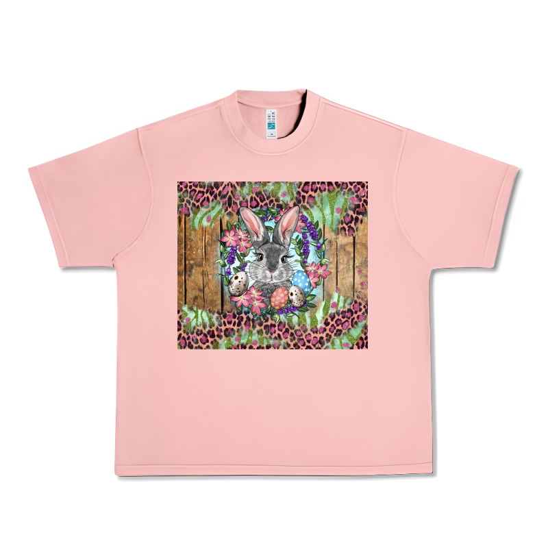Easter Bunny With Floral Wreath And Leopard Urban Heavy Tee by RanaPortraitStore | Teevron