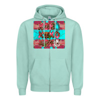 Seafoam xoxo calf heifer Zipper Hoodie - JahusDesignShop