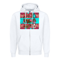 White xoxo calf heifer Zipper Hoodie - JahusDesignShop