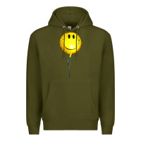 Army Green Balloon smile Premium Hoodie - Artiststas