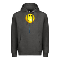 Charcoal Heather Balloon smile Premium Hoodie - Artiststas