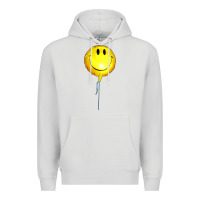 Dove Grey Balloon smile Premium Hoodie - Artiststas