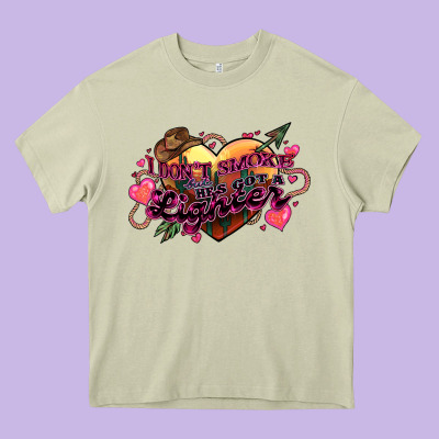 I Don't Smoke But He's Got A Lighter Heavy Core Tee Designed By Howdyjamesfarm