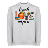Heather Grey teach love inspıre Heavyweight Sweatshirt - JahusDesignShop