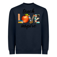 Navy teach love inspıre Heavyweight Sweatshirt - JahusDesignShop