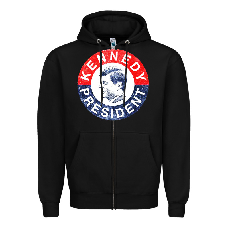 Vintage 1960 Kennedy For President Zipper Hoodie by DesigneFamous | Teevron