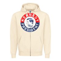 Sandshell vintage 1960 kennedy for president Zipper Hoodie - DesigneFamous