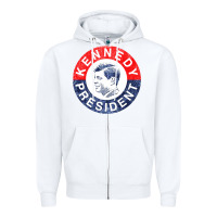 White vintage 1960 kennedy for president Zipper Hoodie - DesigneFamous