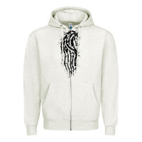 Oatmeal Heather horse of rohan active Zipper Hoodie - DesigneFamous