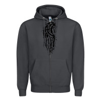 Smoke horse of rohan active Zipper Hoodie - DesigneFamous