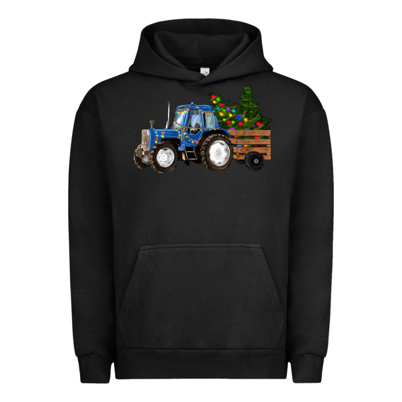 Blue Christmas Tractor Urban Hoodie by RanaPortraitStore | Teevron