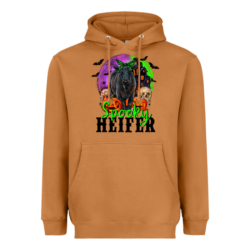 Spooky Heifer Black Angus Heavyweight Hoodie by RanaPortraitStore | Teevron