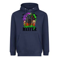 Navy spooky heifer black angus Heavyweight Hoodie - RanaPortraitStore