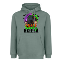 Sage spooky heifer black angus Heavyweight Hoodie - RanaPortraitStore