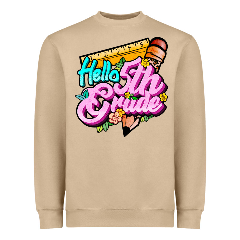 Hello 5th Grade Heavyweight Sweatshirt by JahusDesignShop | Teevron