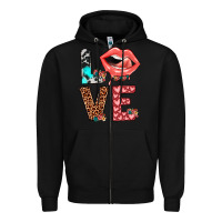Black valentines love Zipper Hoodie - JahusDesignShop
