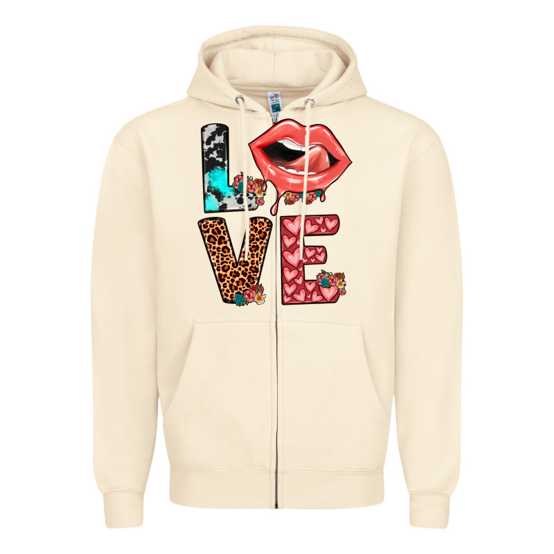 Valentines Love Zipper Hoodie by JahusDesignShop | Teevron