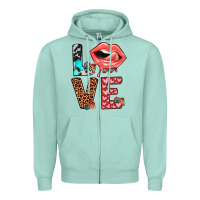 Seafoam valentines love Zipper Hoodie - JahusDesignShop