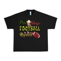 Black eat sleep football repeat Urban Heavy Tee - BundleAndBundleShop