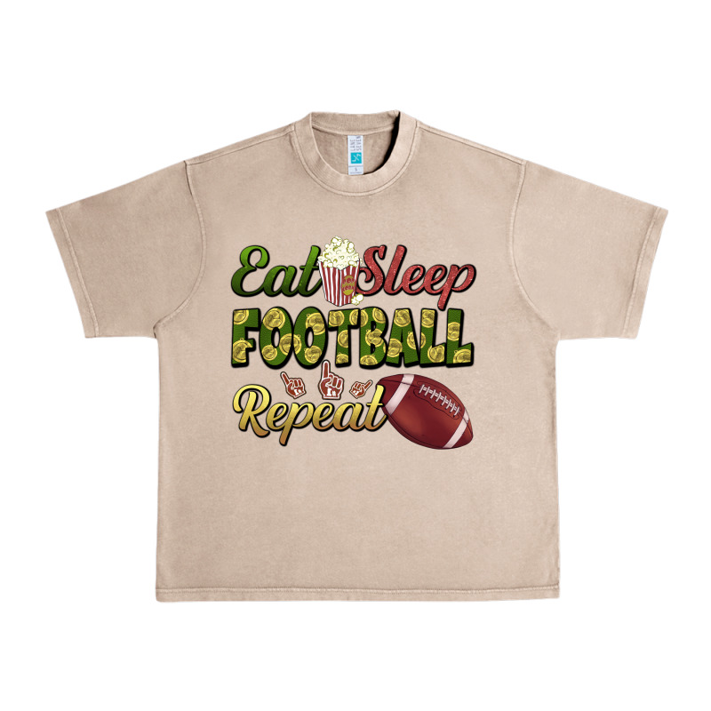Eat Sleep Football Repeat Urban Heavy Tee by BundleAndBundleShop | Teevron