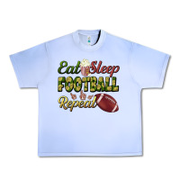 Grape Ice eat sleep football repeat Urban Heavy Tee - BundleAndBundleShop