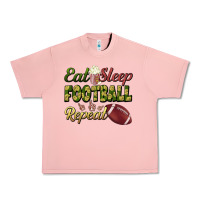 Salmon eat sleep football repeat Urban Heavy Tee - BundleAndBundleShop