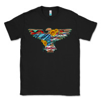 Black thunderbird with usa flag and sunflowers Classic Tee - Artiststas