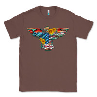Chestnut thunderbird with usa flag and sunflowers Classic Tee - Artiststas