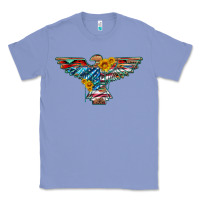 Colony Blue thunderbird with usa flag and sunflowers Classic Tee - Artiststas
