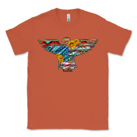 Copper thunderbird with usa flag and sunflowers Classic Tee - Artiststas