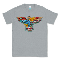 Heather Grey thunderbird with usa flag and sunflowers Classic Tee - Artiststas