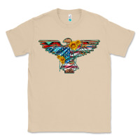 Mushroom thunderbird with usa flag and sunflowers Classic Tee - Artiststas