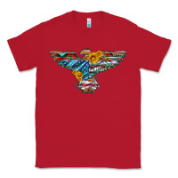 Red thunderbird with usa flag and sunflowers Classic Tee - Artiststas