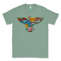 Sage thunderbird with usa flag and sunflowers Classic Tee - Artiststas