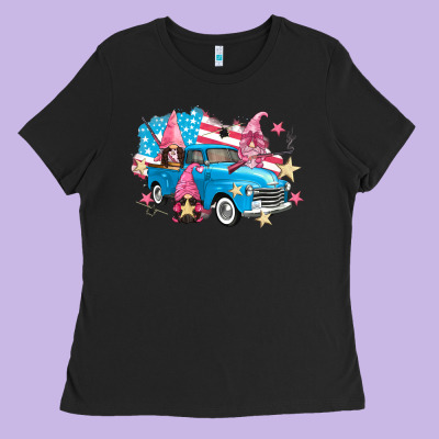 American Truck Gnomes Ladies Tee Designed By Fadigitalartstudio