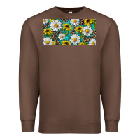 Chestnut Sunflower And Daisy With Leopard Premium Sweatshirt - RanaPortraitStore